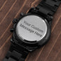 Customizable Engraved Black Chronograph Watch Jewelry - Laila Beauty Care Jewelry