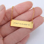 Laila - Coordinates Horizontal Bar Necklace Jewelry - Laila Beauty Care Jewelry