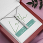 Laila - Engraved Stick Necklace - 2 Sides Jewelry - Laila Beauty Care Jewelry