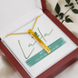 Laila - Engraved Stick Necklace - 2 Sides Gold Engraved Stick Necklace - 2 Sides / Luxury Box Jewelry - Laila Beauty Care Jewelry