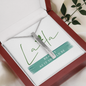 Laila - Engraved Stick Necklace - 4 Sides Engraved 4 Sided Stick Necklace (Stainless Steel) / Luxury Box Jewelry - Laila Beauty Care Jewelry