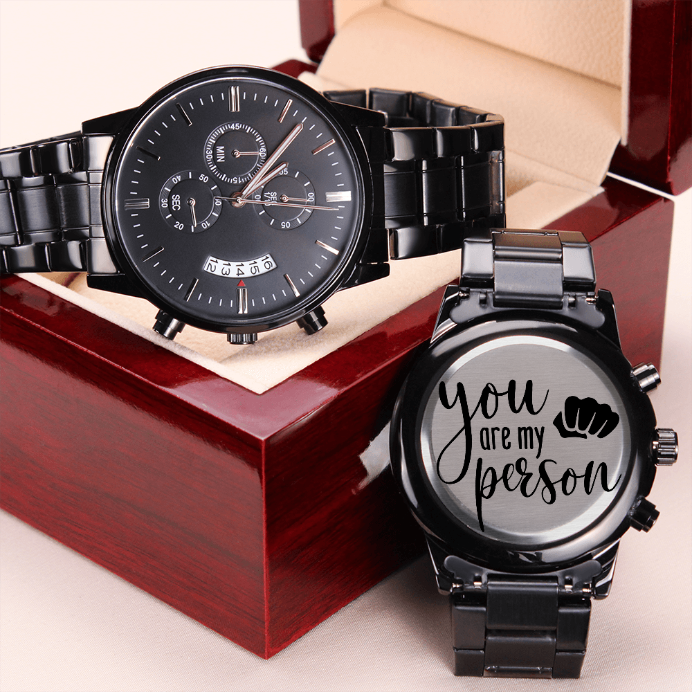 My Person - Black Chronograph Watch Jewelry - Laila Beauty Care Jewelry