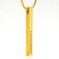 Laila - Roman Numerals Vertical Bar Necklace Jewelry - Laila Beauty Care Jewelry