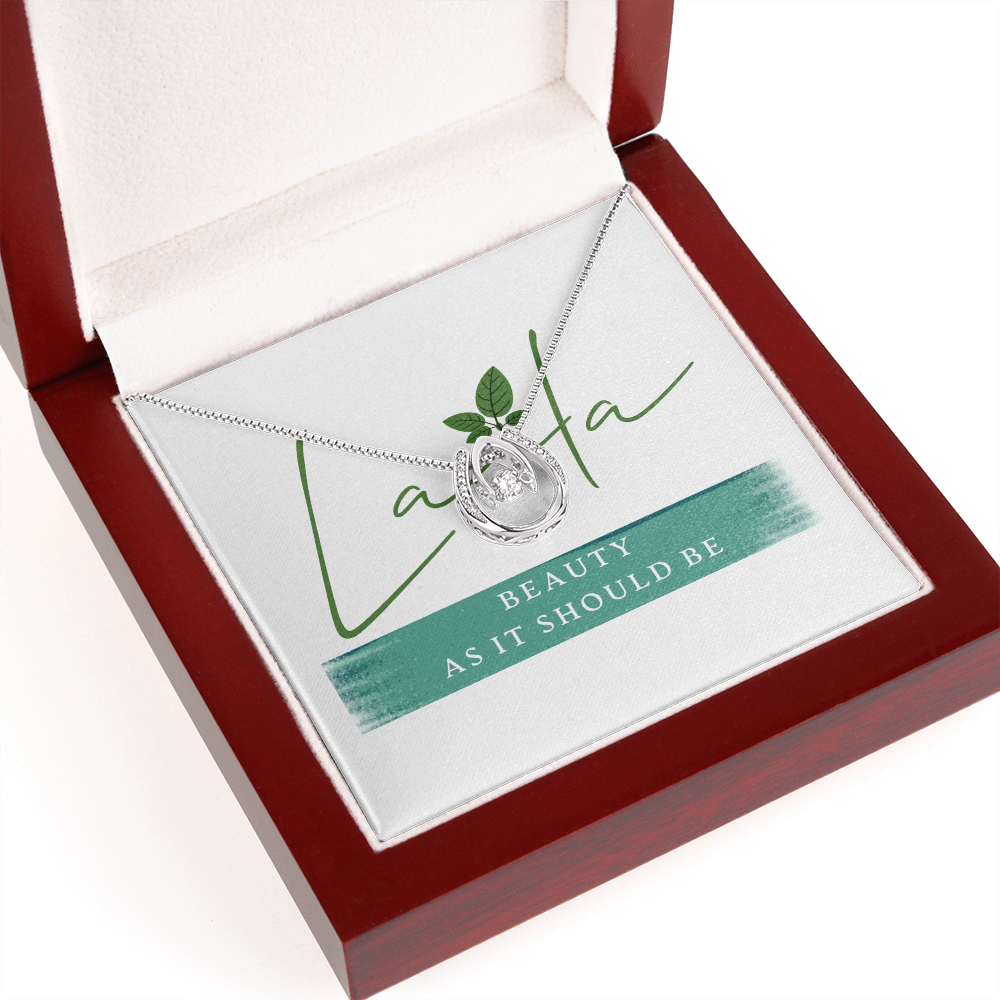 Laila - Lucky in Love Necklace Mahogany Style Luxury Box with LED Jewelry - Laila Beauty Care Jewelry