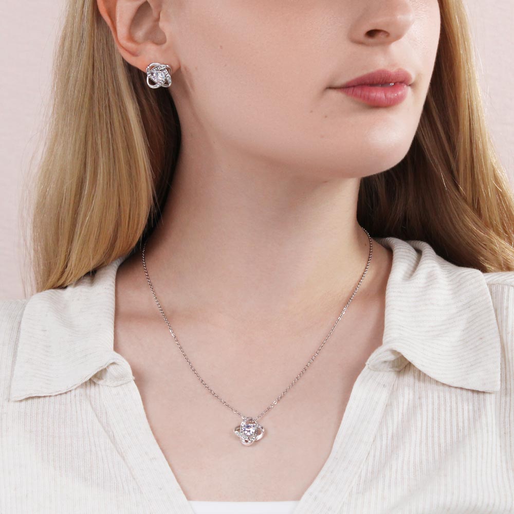 Laila - Love Knot Necklace & Earrings Jewelry - Laila Beauty Care Jewelry