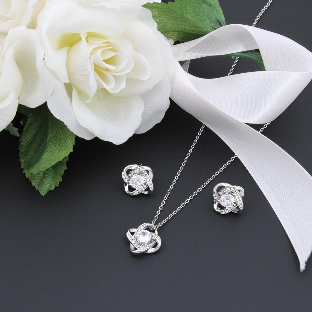 Laila - Love Knot Necklace & Earrings Jewelry - Laila Beauty Care Jewelry