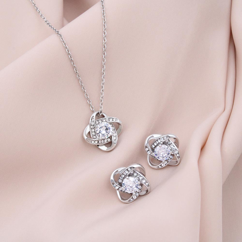 Laila - Love Knot Necklace & Earrings Jewelry - Laila Beauty Care Jewelry