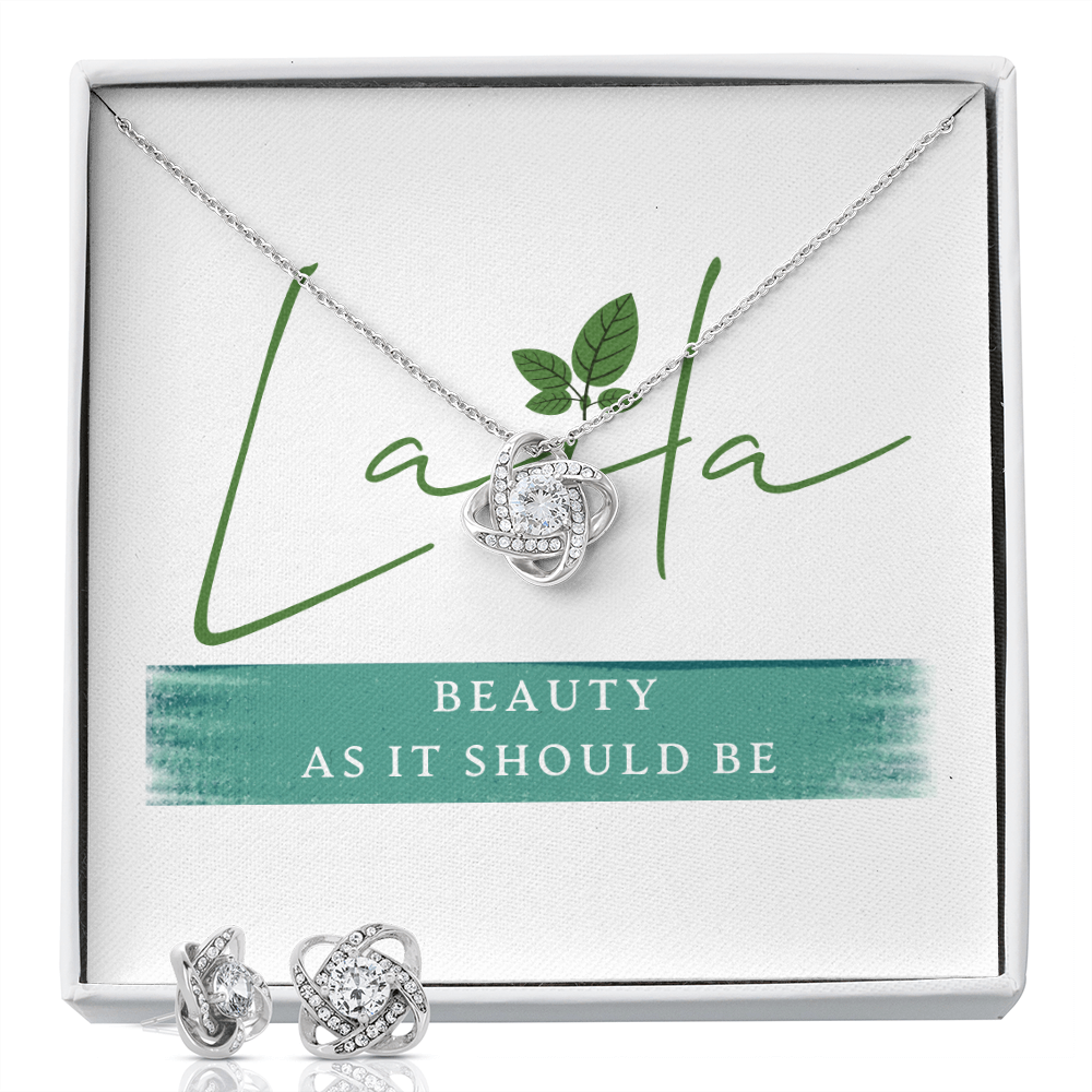 Laila - Love Knot Necklace & Earrings Jewelry - Laila Beauty Care Jewelry