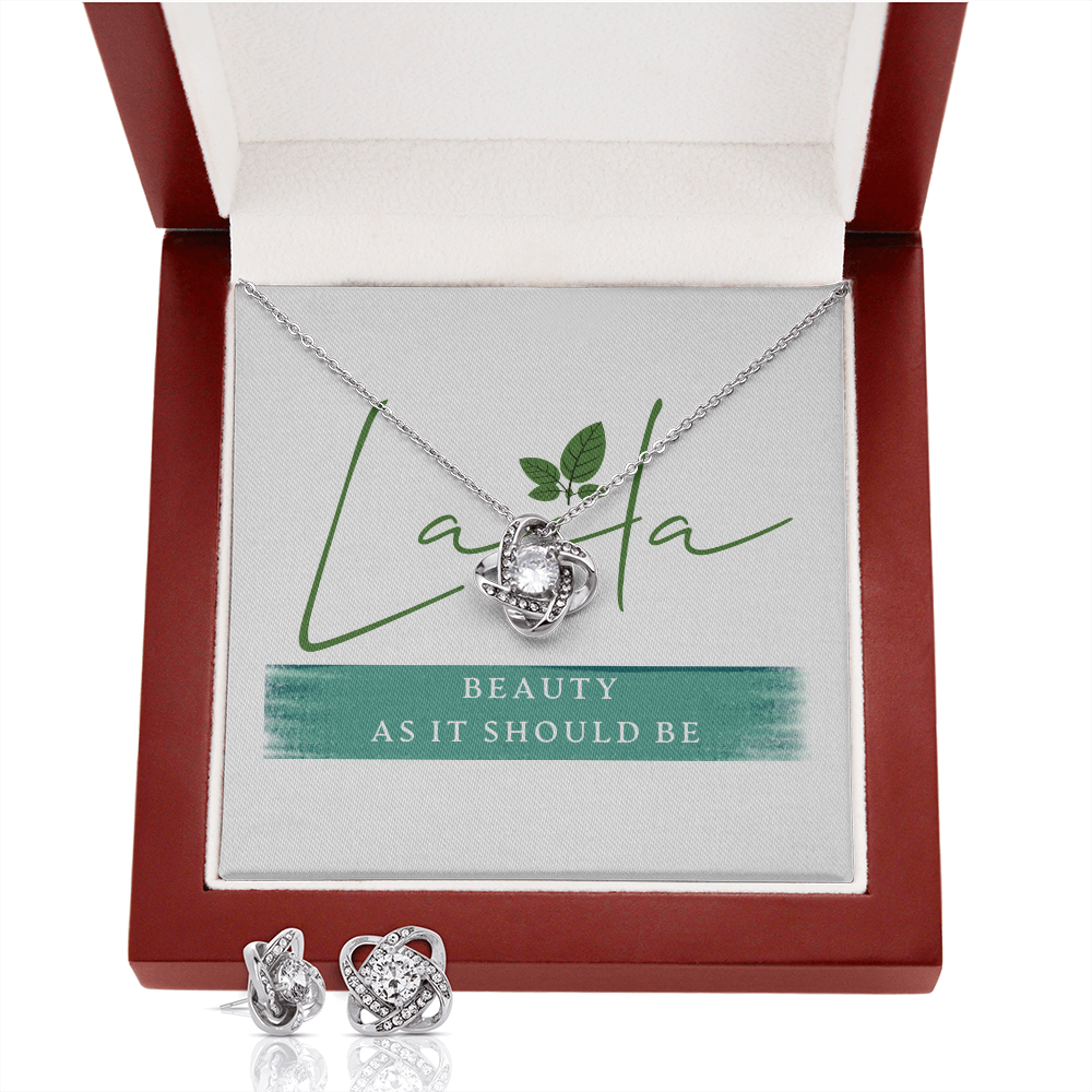 Laila - Love Knot Necklace & Earrings Jewelry - Laila Beauty Care Jewelry