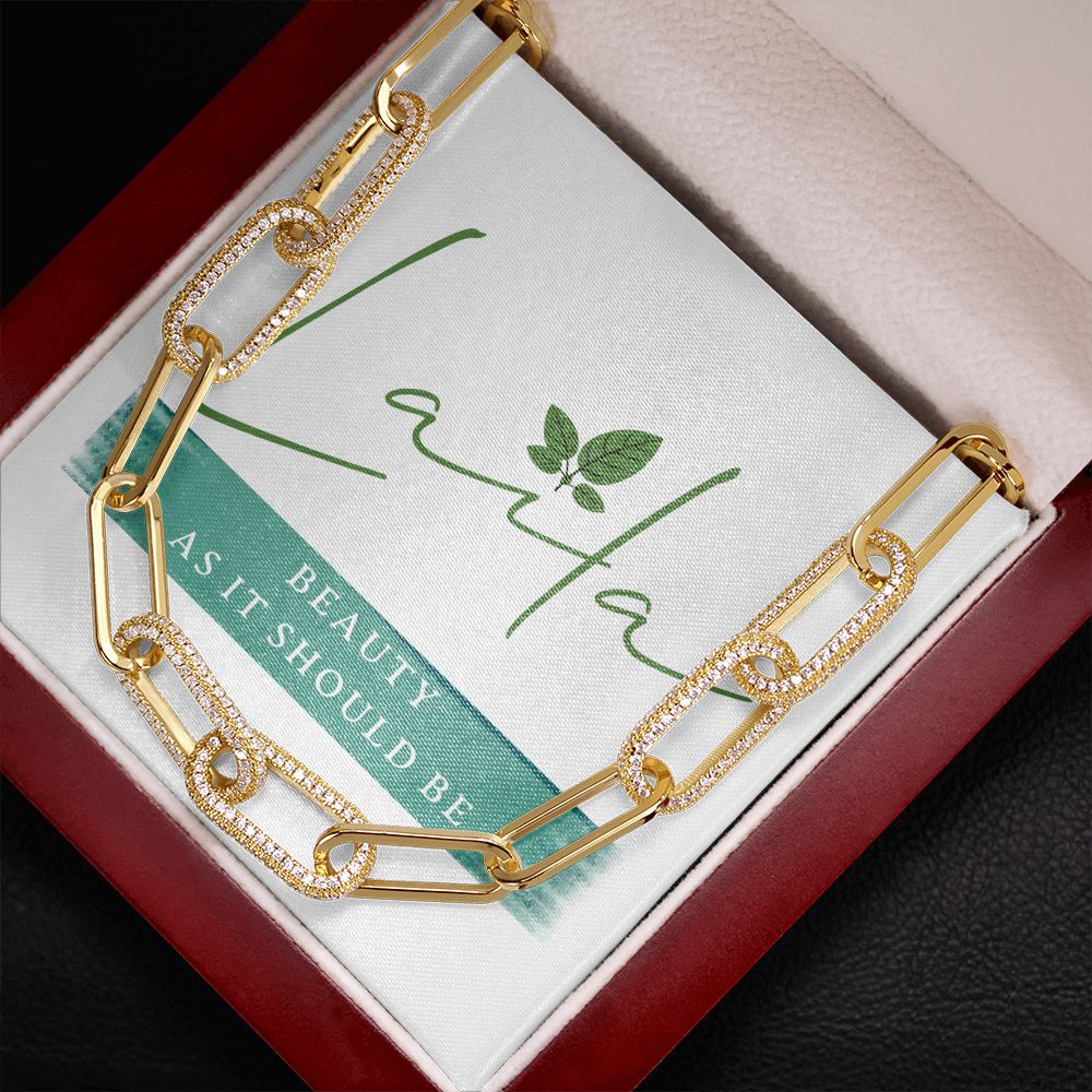 Laila - Forever Linked Necklace 14K Yellow Gold Finish Jewelry - Laila Beauty Care Jewelry