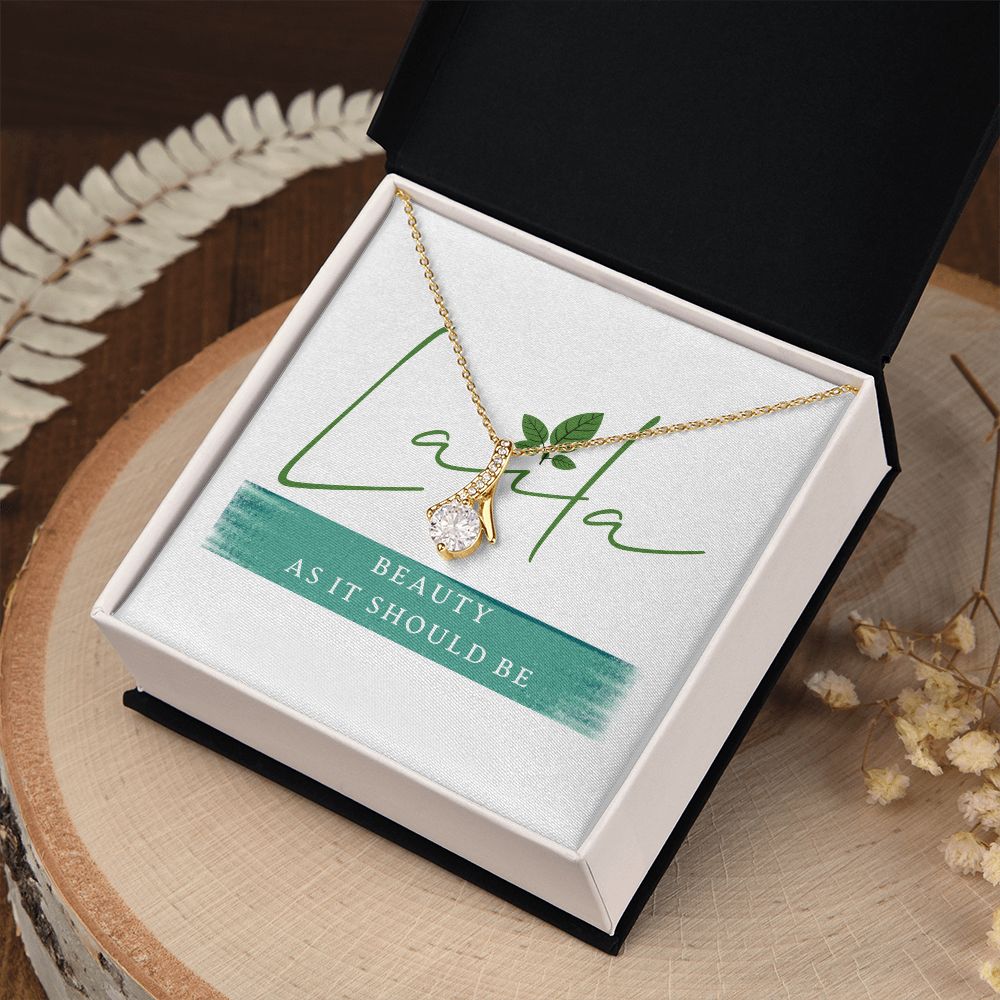 Laila - Alluring Beauty Necklace 18K Yellow Gold Finish / Standard Box Jewelry - Laila Beauty Care Jewelry