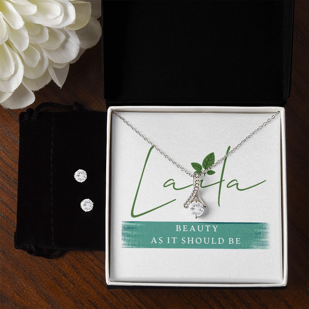 Laila - Alluring Beauty Necklace and Earring Set Jewelry - Laila Beauty Care Jewelry