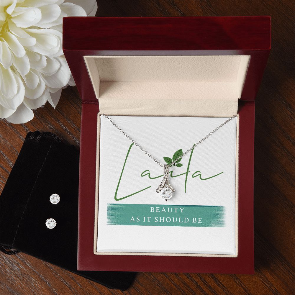 Laila - Alluring Beauty Necklace and Earring Set Jewelry - Laila Beauty Care Jewelry