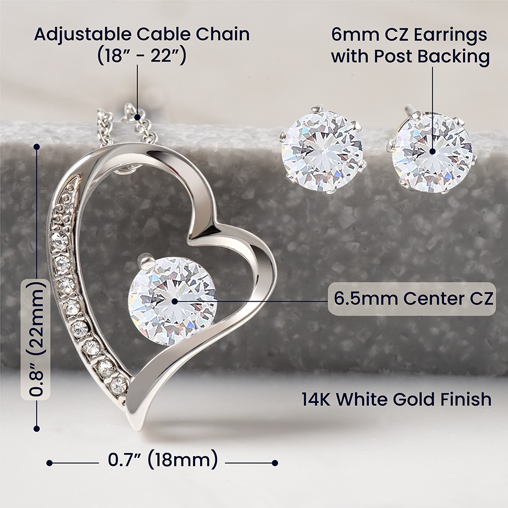 Laila - Forever Love Necklace and Earring Set Jewelry - Laila Beauty Care Jewelry