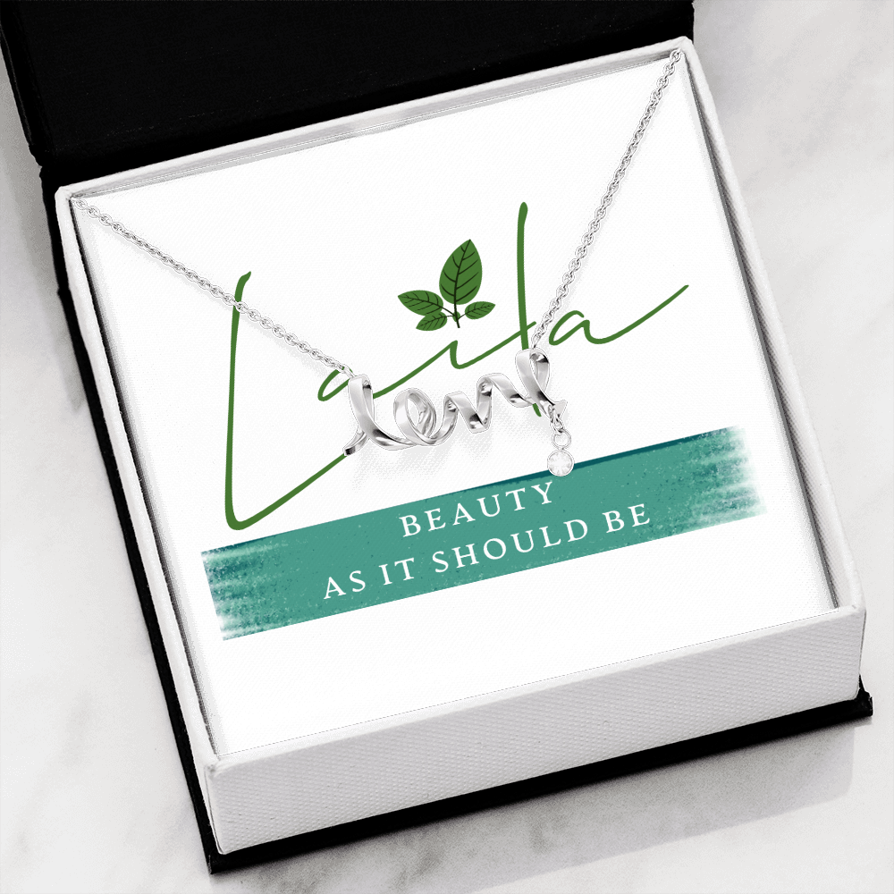 Laila - Scripted Love Necklace Jewelry - Laila Beauty Care Jewelry