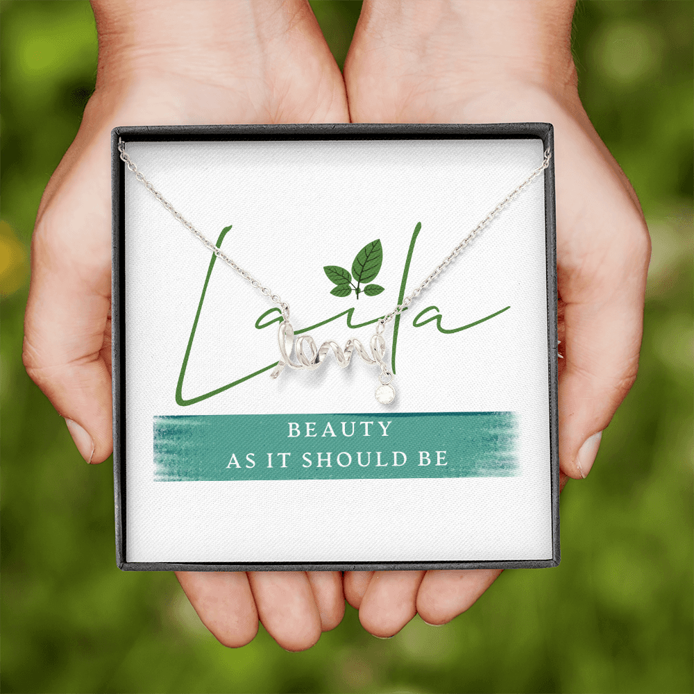 Laila - Scripted Love Necklace Jewelry - Laila Beauty Care Jewelry