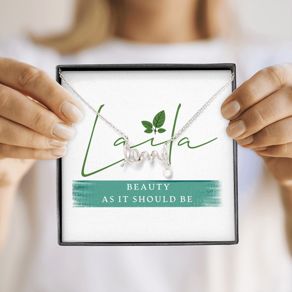 Laila - Scripted Love Necklace Jewelry - Laila Beauty Care Jewelry