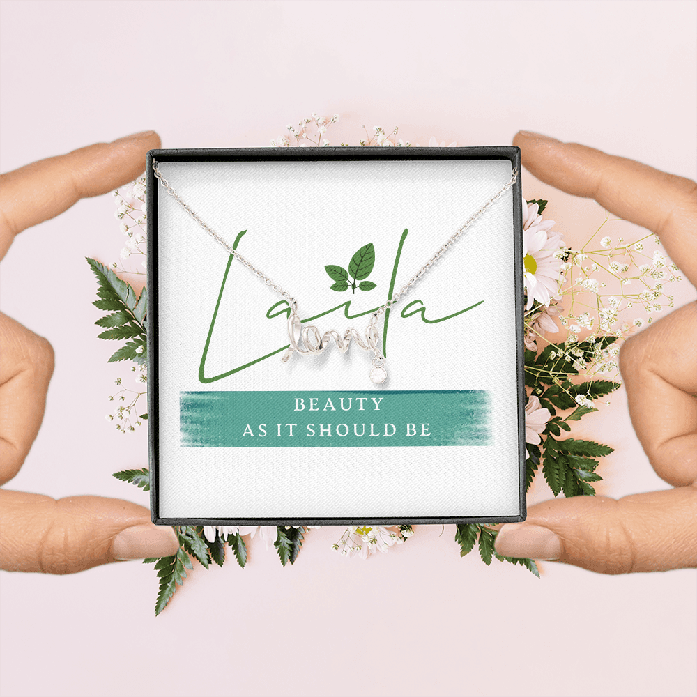 Laila - Scripted Love Necklace Jewelry - Laila Beauty Care Jewelry