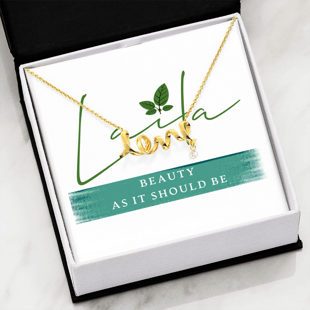 Laila - Scripted Love Necklace Jewelry - Laila Beauty Care Jewelry