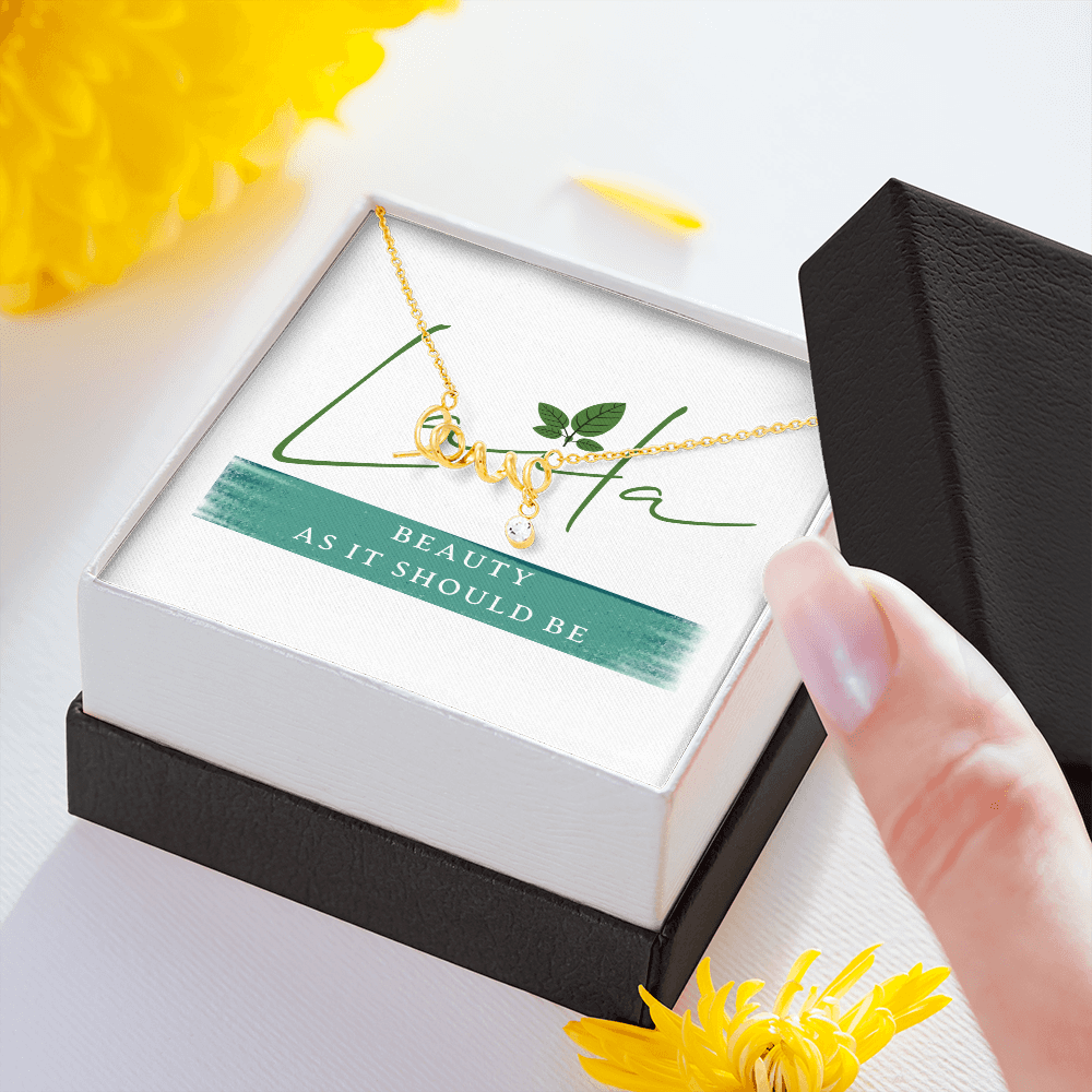 Laila - Scripted Love Necklace Jewelry - Laila Beauty Care Jewelry