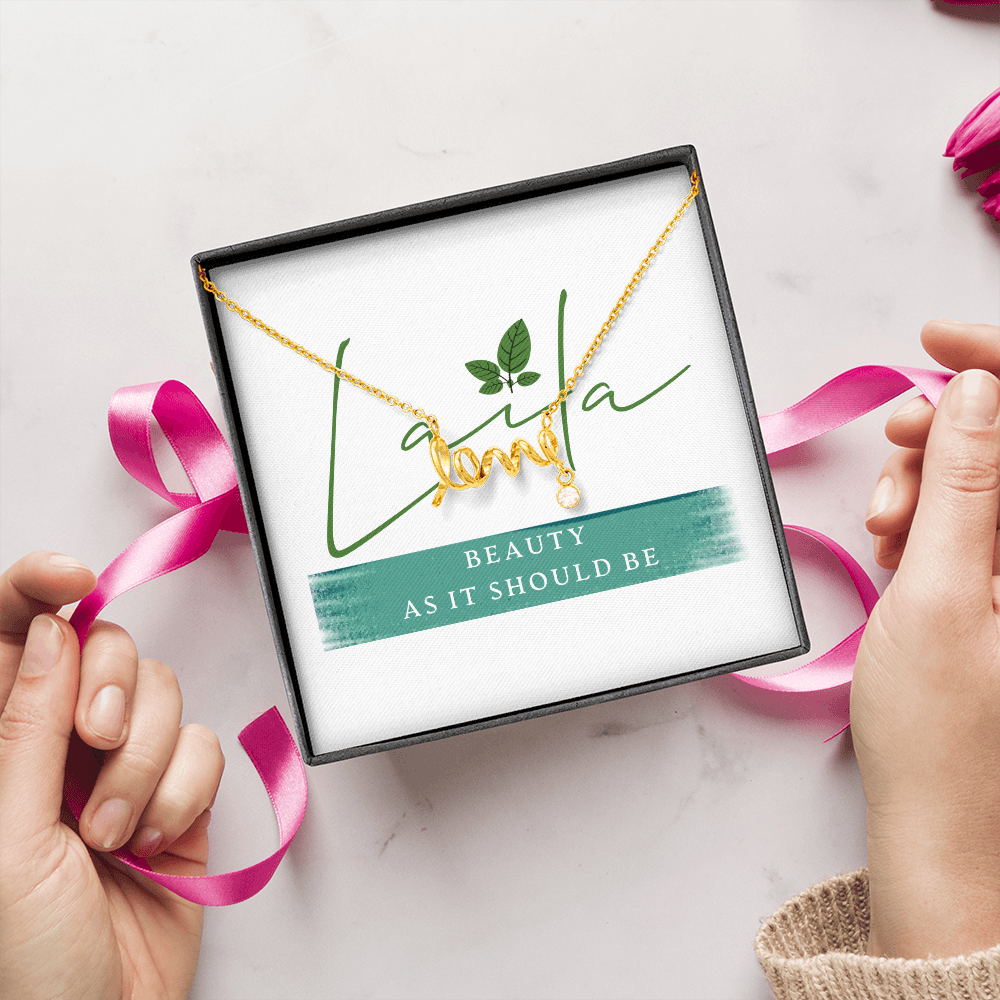 Laila - Scripted Love Necklace Jewelry - Laila Beauty Care Jewelry