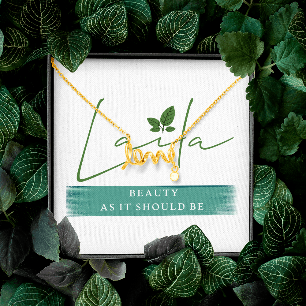 Laila - Scripted Love Necklace Jewelry - Laila Beauty Care Jewelry
