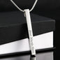 Laila - Engraved Stick Necklace - 2 Sides Jewelry - Laila Beauty Care Jewelry
