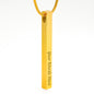 Laila - Engraved Stick Necklace - 2 Sides Jewelry - Laila Beauty Care Jewelry