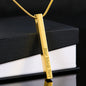 Laila - Engraved Stick Necklace - 2 Sides Jewelry - Laila Beauty Care Jewelry