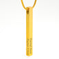 Laila - Engraved Stick Necklace - 4 Sides Jewelry - Laila Beauty Care Jewelry