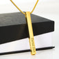 Laila - Engraved Stick Necklace - 4 Sides Jewelry - Laila Beauty Care Jewelry