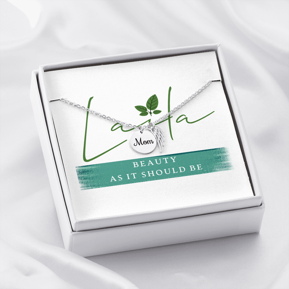 Laila - Mom Remembrance Necklace Polished Stainless Steel / Standard Box Jewelry - Laila Beauty Care Jewelry