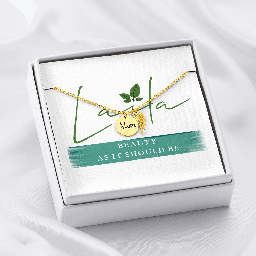 Laila - Mom Remembrance Necklace 18k Yellow Gold Finish / Standard Box Jewelry - Laila Beauty Care Jewelry