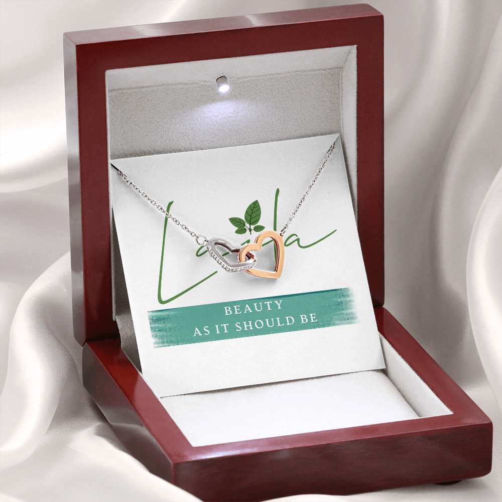 Laila - Interlocking Heart Necklace Jewelry - Laila Beauty Care Jewelry