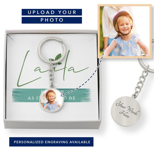 Laila -  Circle Photo Keychain - Upload Photo