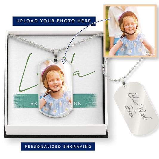 Laila - Tag Photo Necklace - Upload Photo