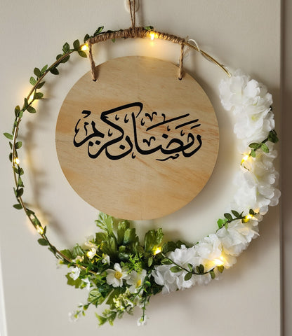Ramadan Floral Hoop Wreath