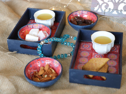 Ramadan One Tray & One Bowl Set Trays - Laila Beauty Care Trays