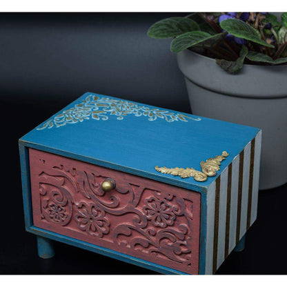 Blue and Pink Box Jewelry Box - Laila Beauty Care Jewelry Box