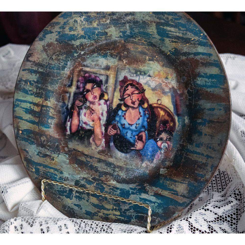 Oriental Vintage Plate (Khalty w Khaltak) Decorative Plate - Laila Beauty Care Decorative Plate