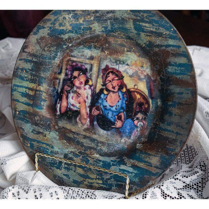 Oriental Vintage Plate (Khalty w Khaltak) Decorative Plate - Laila Beauty Care Decorative Plate