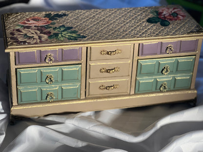 Lilac and Sage Large Jewelry Box