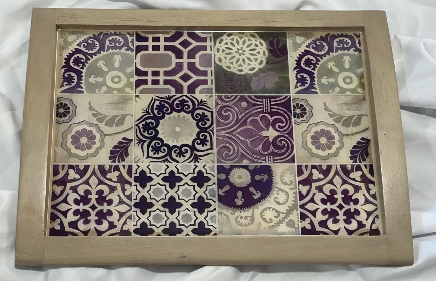 Islamic Arts Purple Tray with Coasters