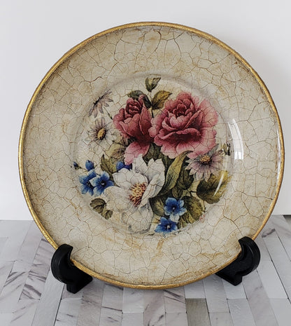 Vintage Floral Plate 1 Decorative Plate - Laila Beauty Care Decorative Plate