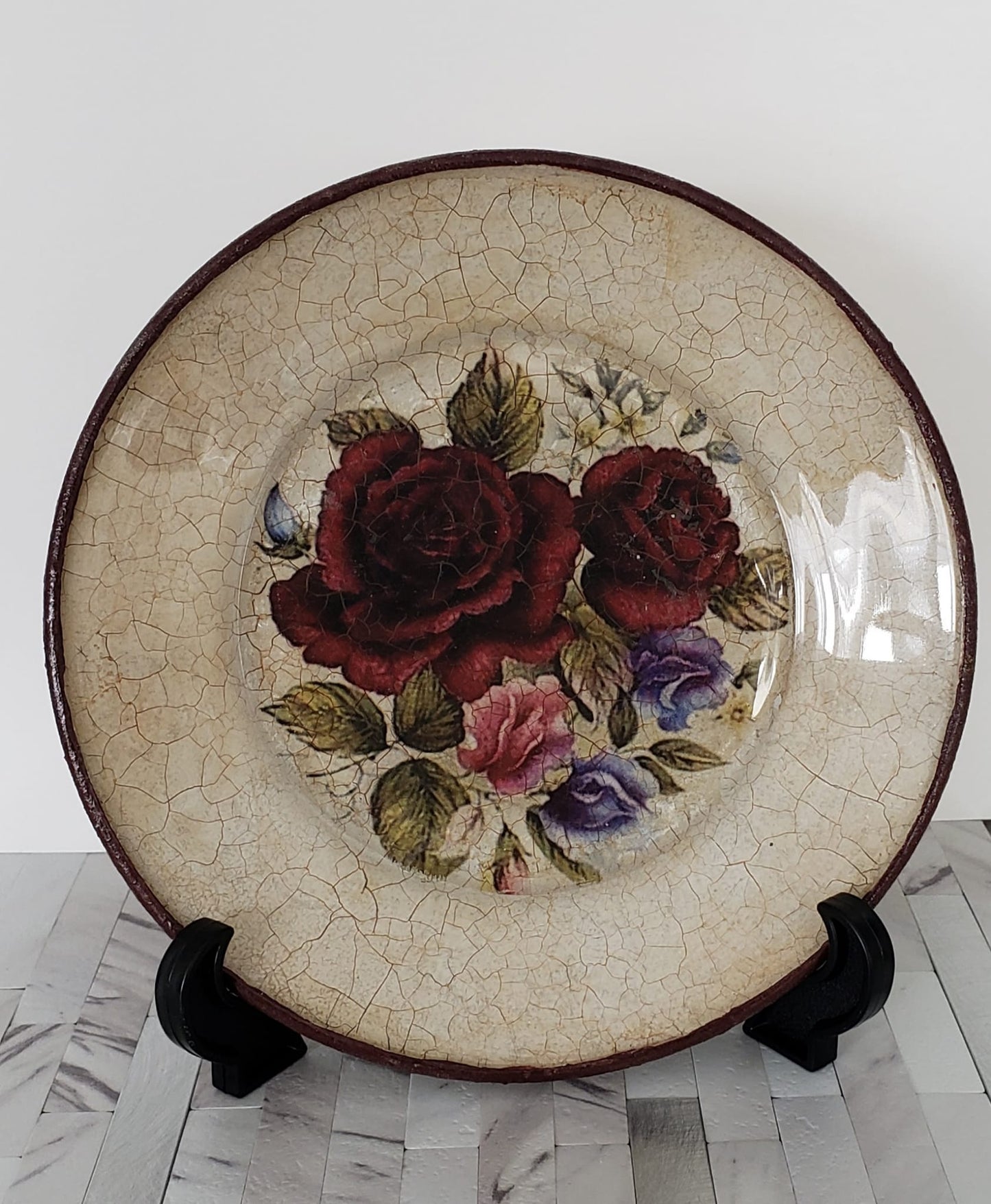 Vintage Floral Plate 3 Decorative Plate - Laila Beauty Care Decorative Plate
