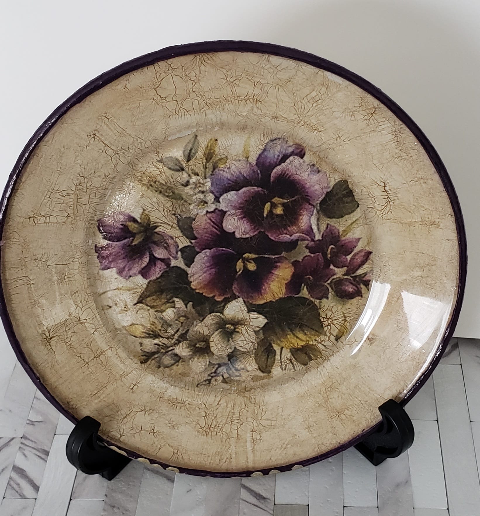 Vintage Floral Plate 2 Decorative Plate - Laila Beauty Care Decorative Plate