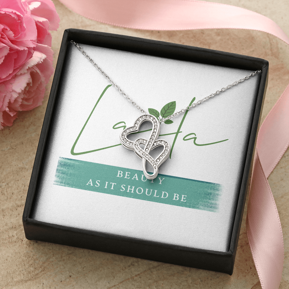Laila - Double Heart Necklace Jewelry - Laila Beauty Care Jewelry