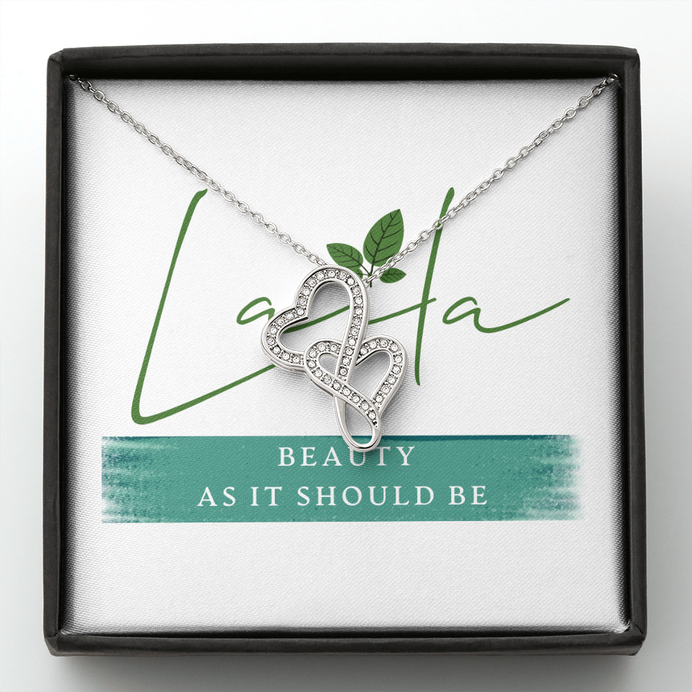 Laila - Double Heart Necklace Jewelry - Laila Beauty Care Jewelry