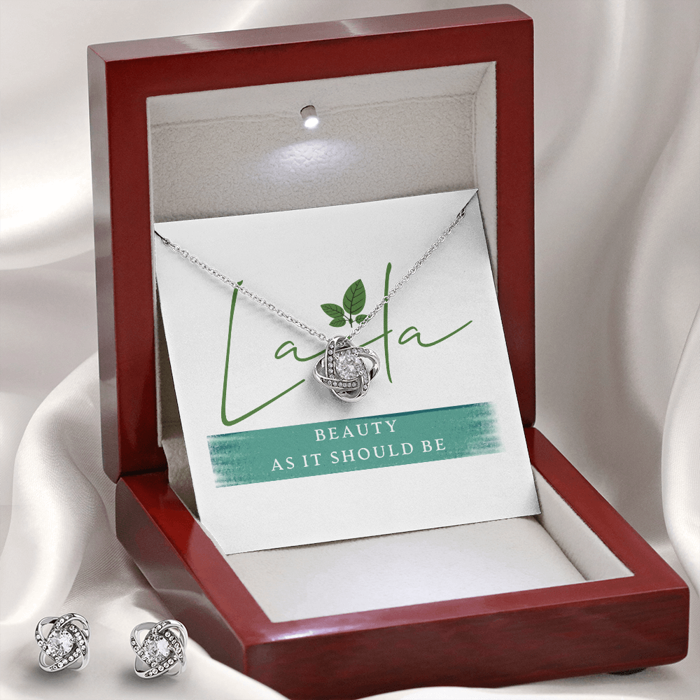 Laila - Love Knot Necklace & Earrings Jewelry - Laila Beauty Care Jewelry