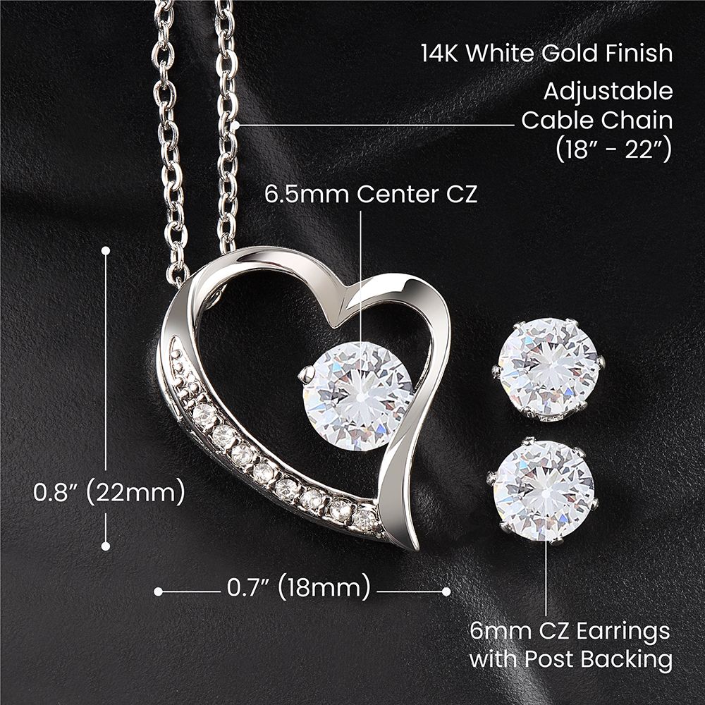 Laila - Forever Love Necklace and Earring Set Jewelry - Laila Beauty Care Jewelry